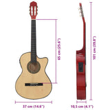 Western Classical Cutaway Guitar with Equalizer and 6 Strings 70136