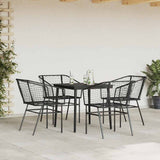 Garden Dining Set Black 3334486