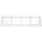 Chicken Coop Silver 400 x 150 x 100 cm Galvanised Steel 3434661