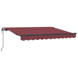 Retractable Awning Burgundy 350 x 200 cm Fabric 3329672