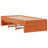 Bed Frame without Mattress with Drawers Wax Brown 100x200 cm Solid Wood Pine 3308812