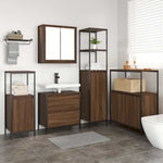 Bathroom Furniture Set with Shelf 5 pcs Brown 76.5 x 35 x 95 cm 3328373