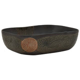 Countertop Basin Black Rectangular 48x37.5x13.5 cm Ceramic 155094