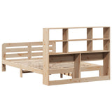 ZNTS Bed Frame without Mattress 120x190 cm Small Double Solid Wood Pine 3309944