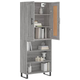 Highboard Grey Sonoma 69.5x34x180 cm Engineered Wood 3200095