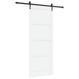 Sliding Door ORKDAL 93 x 232 cm Engineered Wood White and Black 3450238