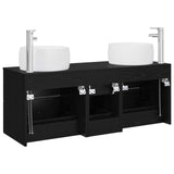 Bathroom Furniture Set 3 pcs Black 49.5 x 44.5 x 66 cm 3405932