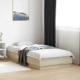 Bed Frame without Mattress Sonoma Oak 90x190 cm Single Engineered Wood 839632