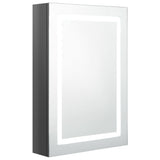 LED Bathroom Mirror Cabinet Shining Grey 50x13x70 cm 326491
