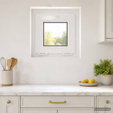 Tilt Basement Window RISOR 40 x 40 cm PVC and Clear Plain Glass 42047754