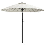 Garden Parasol with Aluminium Pole 270 cm Sand White 47305