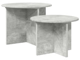 Side Table Set with Storage 2 pcs Concrete Grey Engineered Wood 8001013