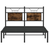 Bed Frame without Mattress Smoked Oak 120x190 cm Small Double Engineered Wood 4106740
