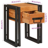 End Table Brown and Black 30 x 30 x 40 cm Solid Acacia Wood 4016717