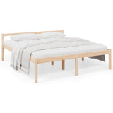 Senior Bed without Mattress 200x200cm Solid Wood Pine 810634