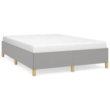 Bed Frame without Mattress Light Grey 137x190 cm Full Fabric 347203