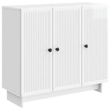 Sideboard High Gloss White 89 x 34.5 x 80 cm Engineered Wood 893959