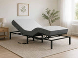 Electric Adjustable Bed Frame Black 90 x 190 x 48 cm Steel 42037360