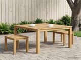 Coffee Table White 100 x 100.5 x 45 cm Solid Acacia Wood 901705