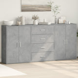 Sideboards 3 pcs Concrete Grey 60x31x84 cm Engineered Wood 3276577