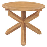 Garden Dining Table 90x75 cm Solid Teak Wood 316168