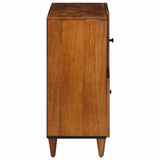Sideboard with Storage Walnut 80 x 33 x 75 cm Solid Mango Wood 4018251
