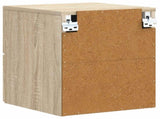 Wall-Mounted Bedside Cabinet 2 pcs Sonoma Oak 34.5 x 33 x 40 cm 898810