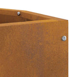 Corner Planter Rusty 30 x 30 x 50 cm Weathering steel 883681