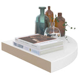Floating Corner Shelves 2 pcs High Gloss White 35x35x3.8 cm MDF 323908