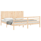 Bed Frame without Mattress Super King Size Solid Wood 3194781