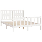 Bed Frame without Mattress White Solid Wood Pine 140x200 cm 3188167