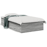 Bed Frame Grey Sonoma Engineered wood Small Single Bed Frame 3280445