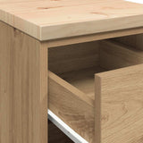 Garage Storage Cabinet Artisan Oak 30x51x85 cm Solid Wood Pine 860588
