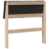 Upholstered Headboard Black 80 cm Solid Pine Wood 879146