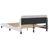 Bed Frame "Dover" White 137x190 cm Faux Leather 373286