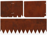 Lawn Edging 10 pcs 103 x 25 cm Steel Rusty 8008502