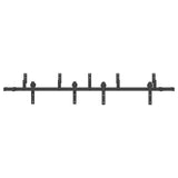 Sliding Door Hardware Kit 213,5 cm Steel Black 3295724