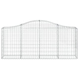 Arched Gabion Baskets 5 pcs 200x30x80/100 cm Galvanised Iron 3145412