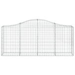 Arched Gabion Baskets 12 pcs 200x30x80/100 cm Galvanised Iron 3145419