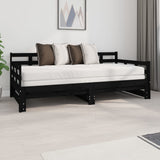 Pull-out Day Bed without Mattress Black 2x cm 820386