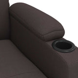 Recliner Chair Dark Brown Fabric 339107