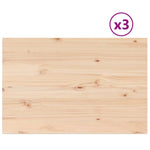ZNTS Table Tops 3 pcs 80x53x1.7 cm Rectangular Solid Wood Pine 847420