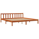 Bed Frame without Mattress Wax Brown 180x200 cm Super King Solid Wood Pine 844812