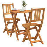 Bistro Set Folding 3 pcs Oil Natural Solid Acacia Wood 4105512