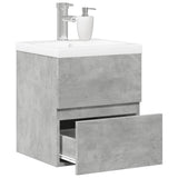 ZNTS 2 Piece Bathroom Furniture Set Concrete Grey Engineered Wood 3324907