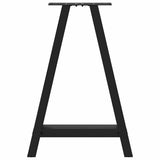 Dining Table Legs A-Shaped 2 pcs Black 50x cm Steel 4012844