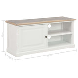 TV Cabinet White 90x30x40 cm Wood 249879