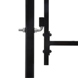 ZNTS Garden Gate Steel 1.75x4 m Black 144363