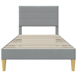 Bed Frame with Headboard Light Grey 90 x 190 cm Fabric 42027612
