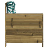 Garden Armrest Sofa with Cushion Impregnated Wood Pine 844924